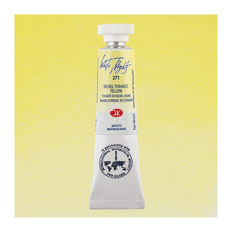 Material Bellas Artes - Pintura - Acuarelas White Nights en tubo 10 ml. Amarillo Titanato de Niquel 271 | totenart.com