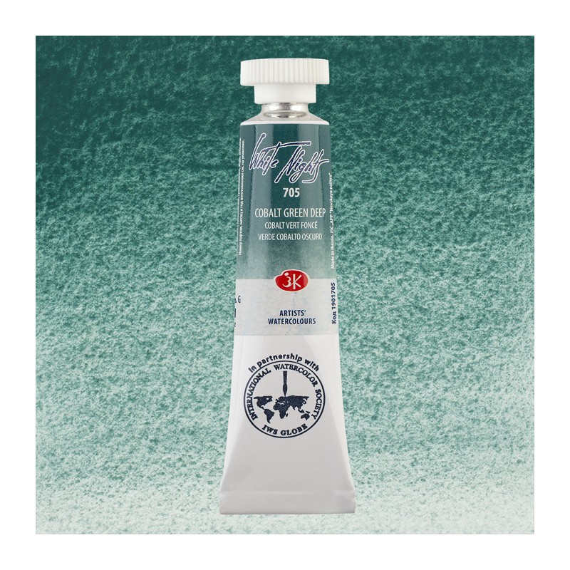 Material Bellas Artes - Pintura - Acuarelas White Nights en tubo 10 ml. Verde Cobalto Oscuro 705 | totenart.com