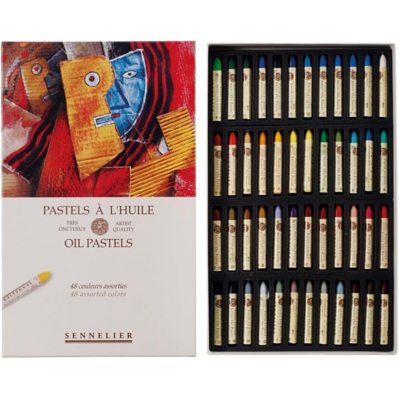Material Bellas Artes – pintura-y-dibujo - Caja pastel al óleo Sennelier 48 colores, Set Universal | totenart.com