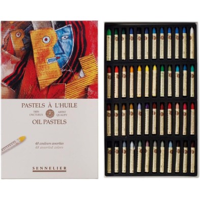 Material Bellas Artes – pintura-y-dibujo - Caja pastel al óleo Sennelier 48 colores, Set Universal | totenart.com