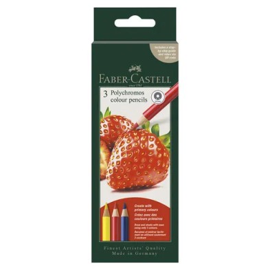 Set 3 lápices Polychromos Faber-Castell Fresa | Totenart