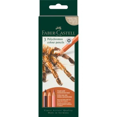 Set 3 lápices Polychromos Faber-Castell Araña | Totenart