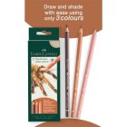 Set creativo 3 lápices Polychromos Faber-Castell Araña: caja y lápices del set