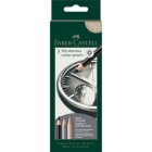Set creativo 3 lápices Polychromos Faber-Castell Reloj: caja del set, con dibujo de un reloj