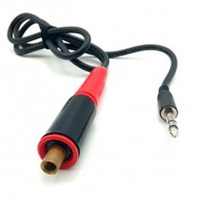 Mango de plástico rojo y negro para pirograbador Reig con cable y clavija jack | Totenart