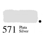 Material Manualidades - Pintura Textil Vallejo Plata Metal, 60 ml.