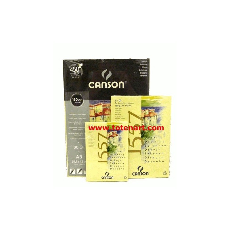 Material Bellas Artes – pintura-y-dibujo - 1557 Croquis Canson (Bloc encolado), 30h., 180 gr., 21x29.7 cm. | totenart.com
