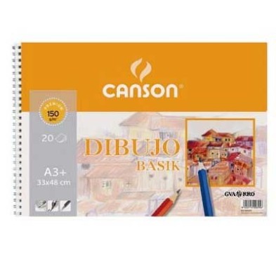 Material Bellas Artes – pintura-y-dibujo - Basik Dibujo, Bloc con anillas 20 h., 150 gr., A3+ | totenart.com