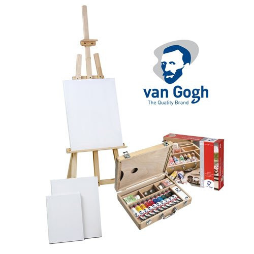Material Bellas Artes - Pintura - Set de regalo acrílico Van Gohg: maleta,  caballete y 3 lienzos | totenart.com