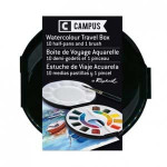 Caja acuarelas de viaje Raphaël Campus, 10 1/2 godets y pincel.