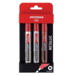 Rotuladores acrílicos Amsterdam, set Metallic Pack (3 colores)
