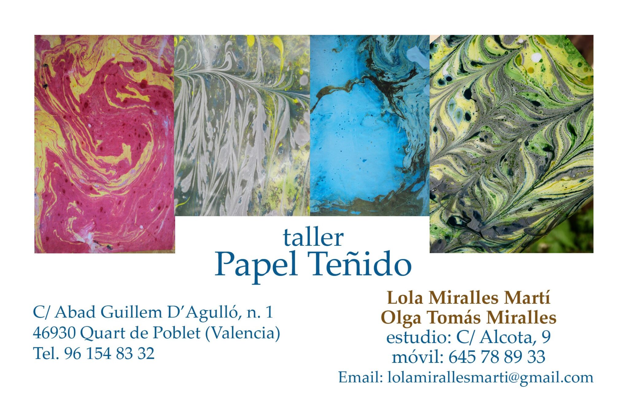 Información del taller de teñido