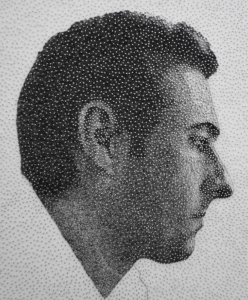 Cuadro de rostro de chico con clavos e hilo - Noticias de arte