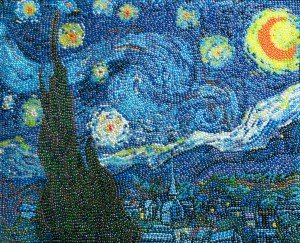 arte con comida: Van Gogh, la noche estrellada