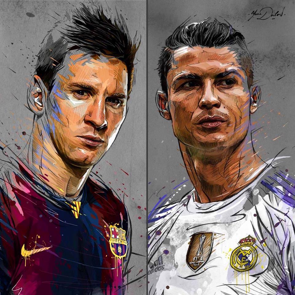 yYann Dalon-messi-ronaldo-totenart
