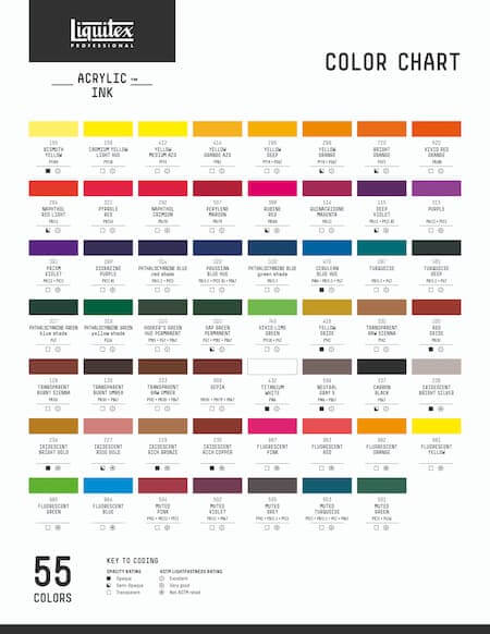 carta de colores acrilicos liquitex liquido