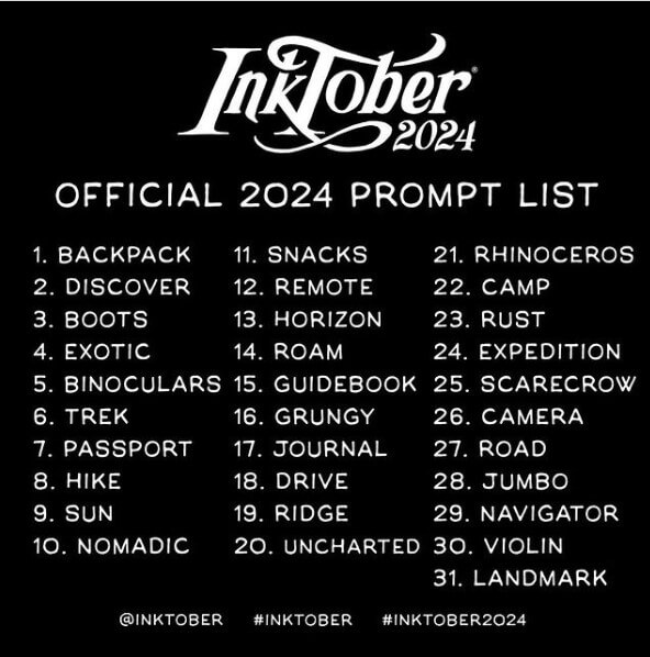 inktober-2024-totenart - LIsta original ingles