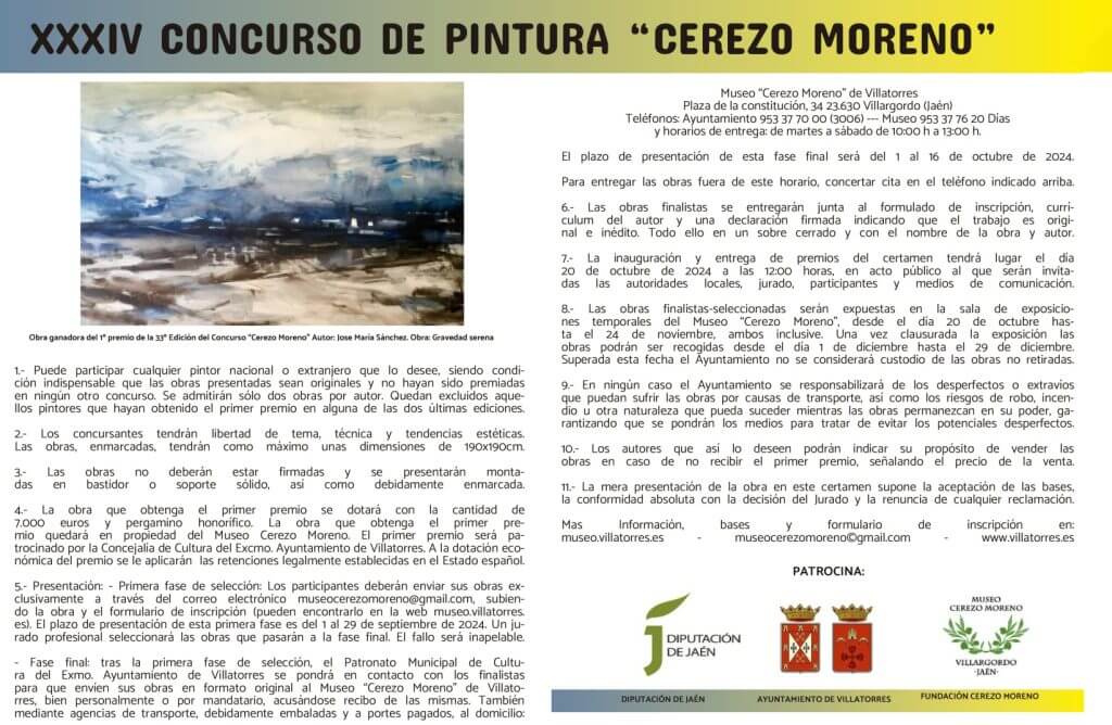 XXXIV EDICIÓN DEL CONCURSO DE PINTURA «CEREZO MORENO» - totenart.com