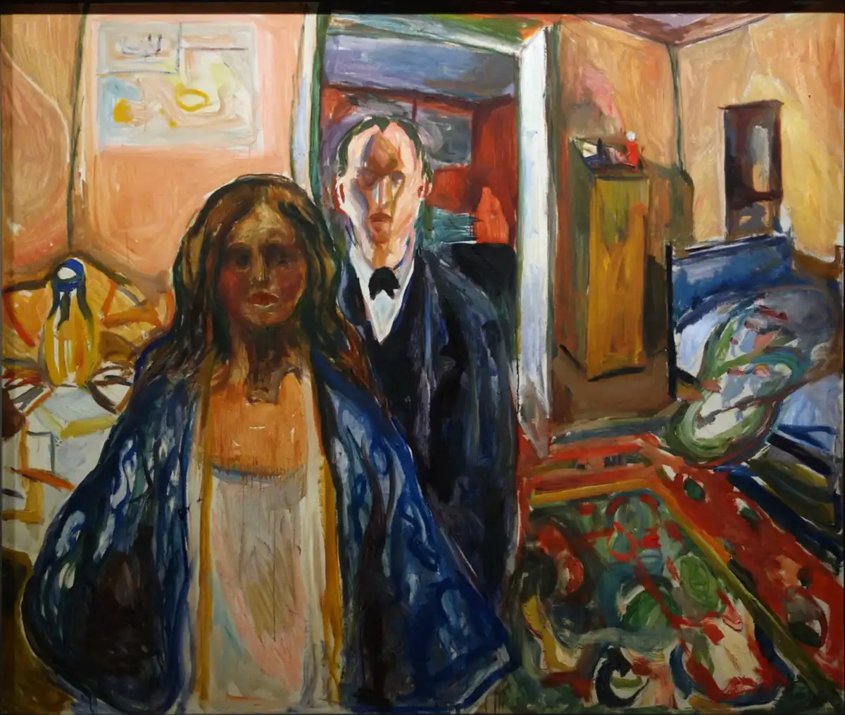 El artista y su modelo (1919-1921), óleo de Edvard Munch – Totenart