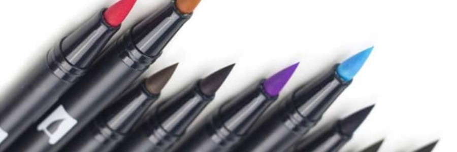 Tombow, cómo usar rotuladores acuarelables