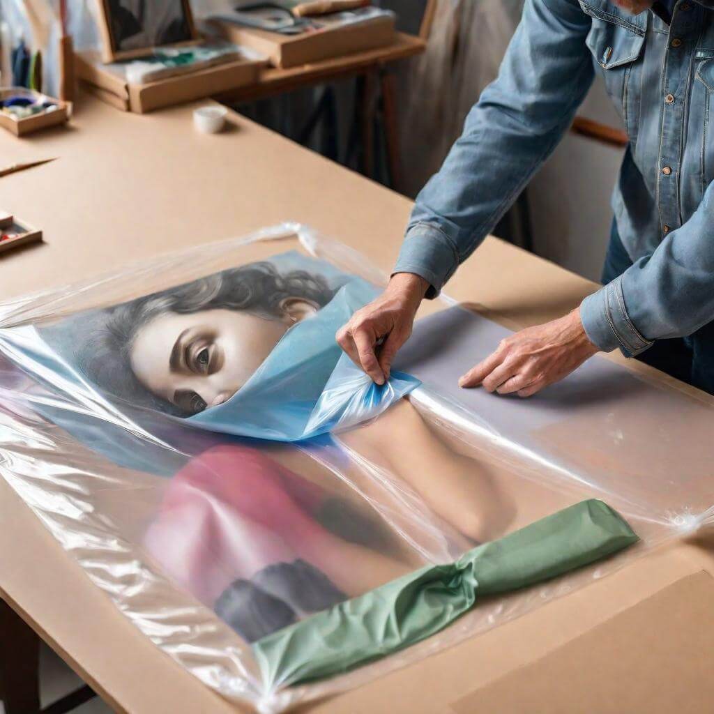 artista-envolviendo-cuadro-totenart-1