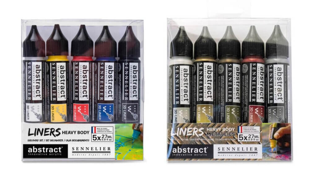 totenart-Rotulador Acrilico Liner Abstract Sennelier - Set 5 rotuladores y primarios