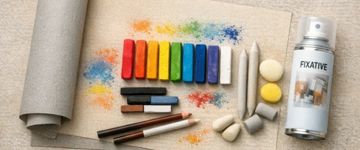 Set básico de pintura pastel para principiantes