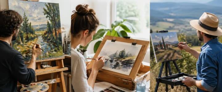 Cómo elegir caballete de pintura según tu técnica