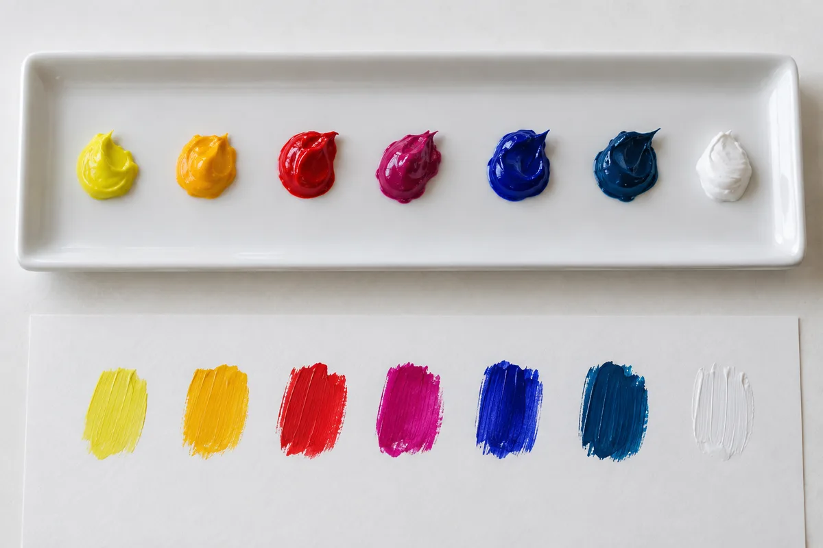 Mezcla de colores: cómo hacer cualquier color con pintura 2 Primarios cálidos y fríos para mezclar colores – Totenart